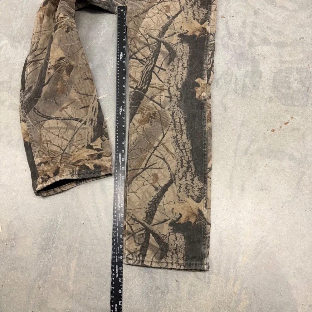 Y2K Mens Wrangler Rugged Wear Realtree Camo Lined Hunting Pants 32x32